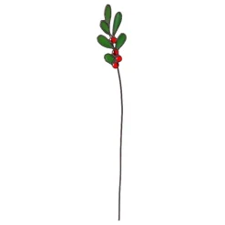 Stained Glass Holiday Floral Bouquet, Set of 5