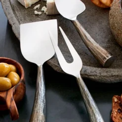 Stone Faux Bois Cheese Knife Gift, Set of 3