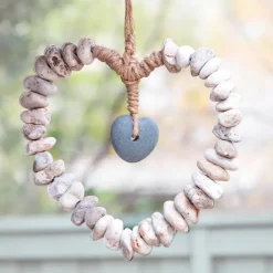 Stone Heart Hanging Wreath