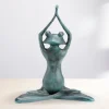 Stretching Yoga Frog Garden Sculpture