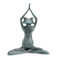 Stretching Yoga Frog Garden Sculpture