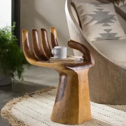 Suar Wood Carved Hand Accent Piece