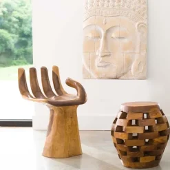 Suar Wood Carved Hand Accent Piece