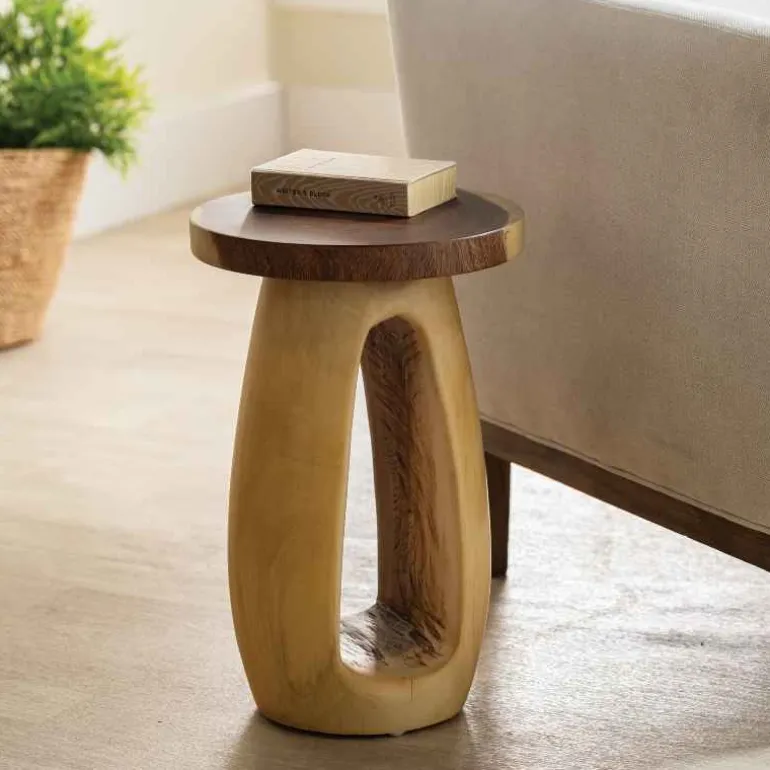 Suar Wood Side Table