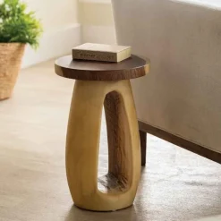 Suar Wood Side Table