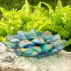Succulent-Shaped Glass Bird Bath