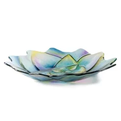 Succulent-Shaped Glass Bird Bath