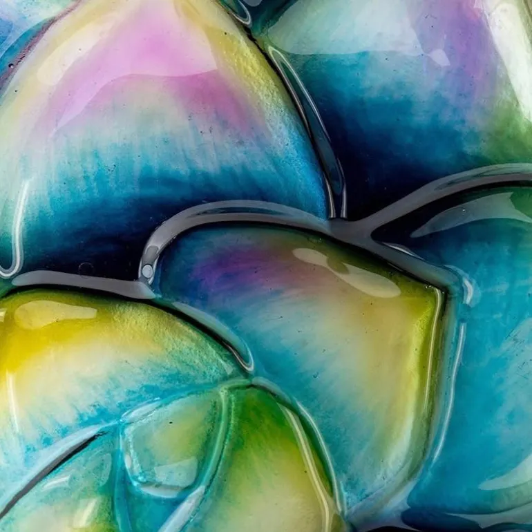 Succulent-Shaped Glass Bird Bath