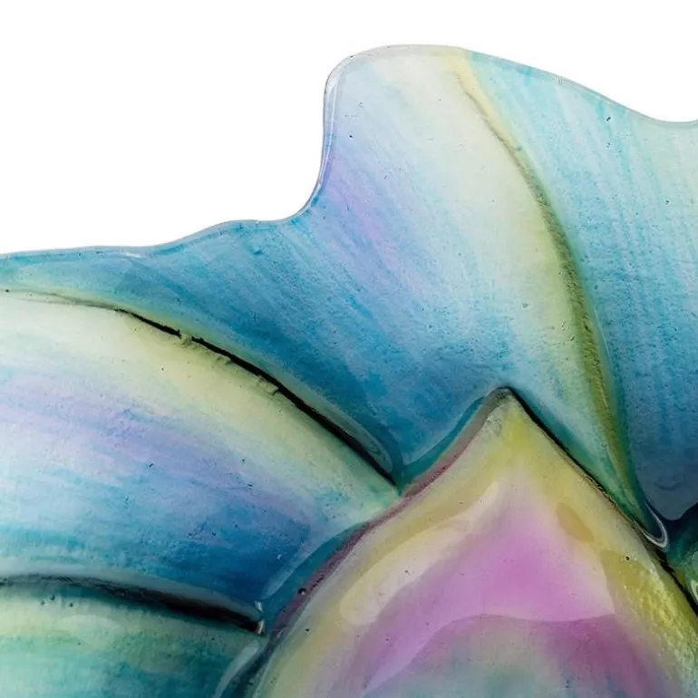 Succulent-Shaped Glass Bird Bath