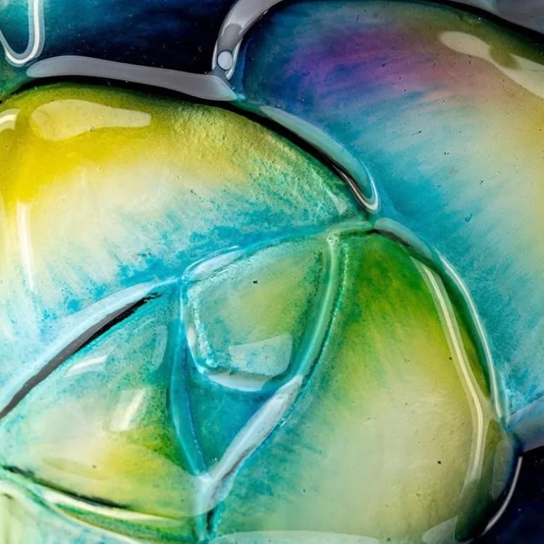 Succulent-Shaped Glass Bird Bath