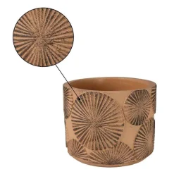 Sunburst Cement Large Cachepot, Set of 2