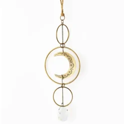 Surya Crescent Moon Brass Suncatcher