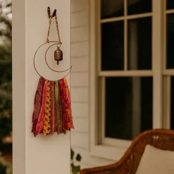 Swapna Moon Bell Dream Chime with Upcycled Sari
