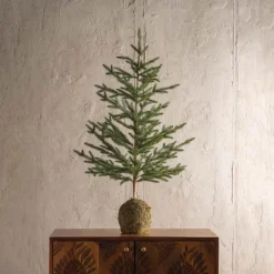 Tabletop Tree with Weighted Moss Ball Base, 39"H