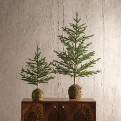 Tabletop Tree with Weighted Moss Ball Base, 39"H