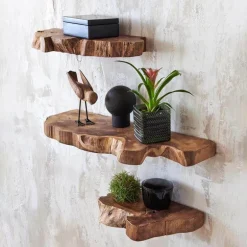 Takara Live-Edge Floating Shelf, Large