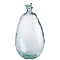 Tall Recycled Glass Balloon Vase 19" Clear