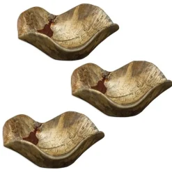 Tamarind Wood Wall Decor, Set of 3