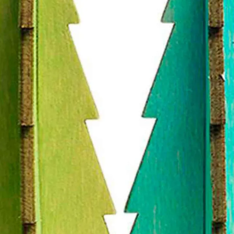 Tannenbaum Tabletop Wood Christmas Tree, Set of 3 - Light Green