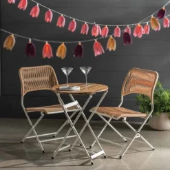 Tavernier Wicker Folding Outdoor Bistro Set