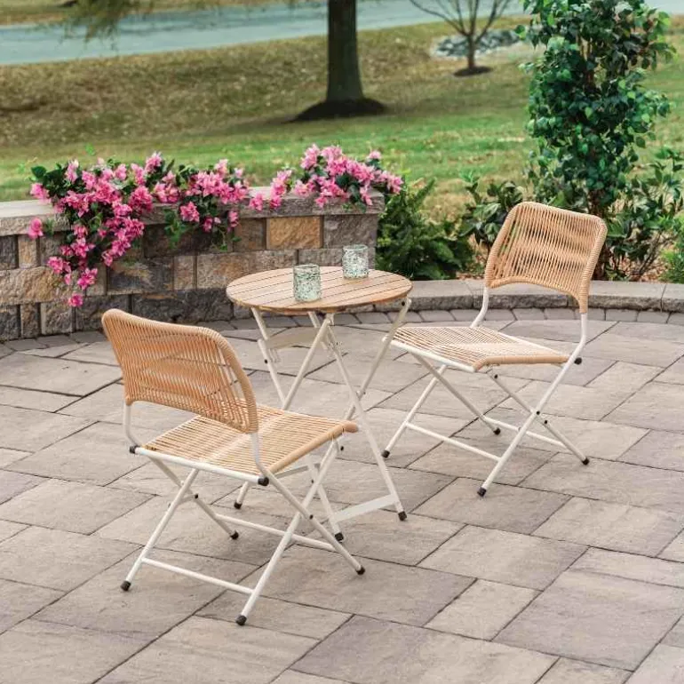 Tavernier Wicker Folding Outdoor Bistro Set
