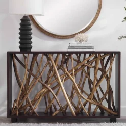 Teak Maze Console