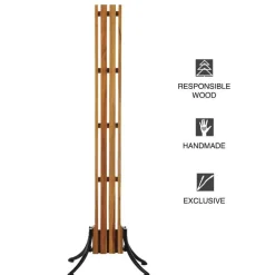 Teak Wood Garden Tower Indoor/Outdoor Plant Stand, 3 Rings