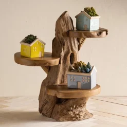 Teak Wood Plant Stand