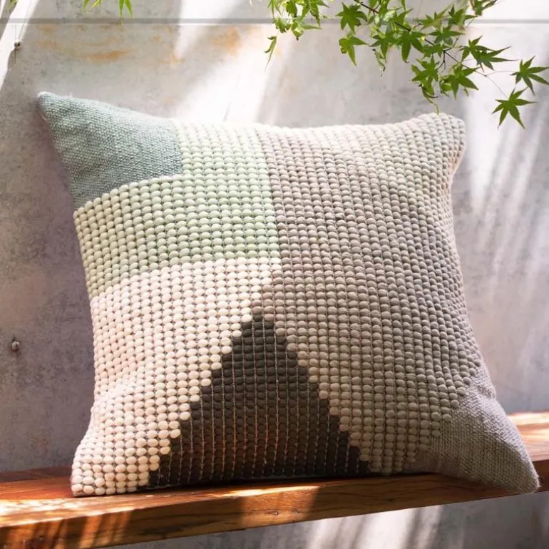 Teal Multi Indoor/Outdoor Pillow, 22" Sq.