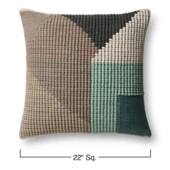 Teal Multi Indoor/Outdoor Pillow, 22