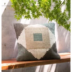 Teal Square Indoor/Outdoor Pillow, 18" Sq.