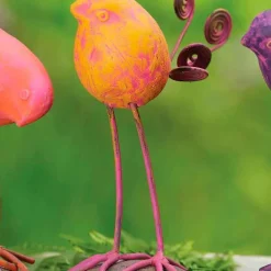 Terracotta Bird on Stone Figurine - Spice
