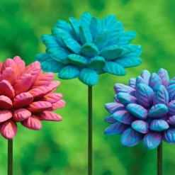 Terracotta Flower Stakes, Set of 3