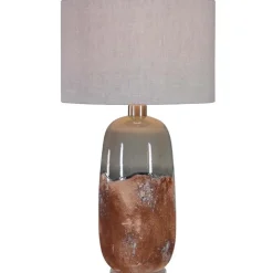 Terracotta Glazed Table Lamp