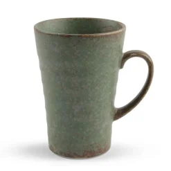 Terra Green Stone Mugs, Set of 4, 8 oz.