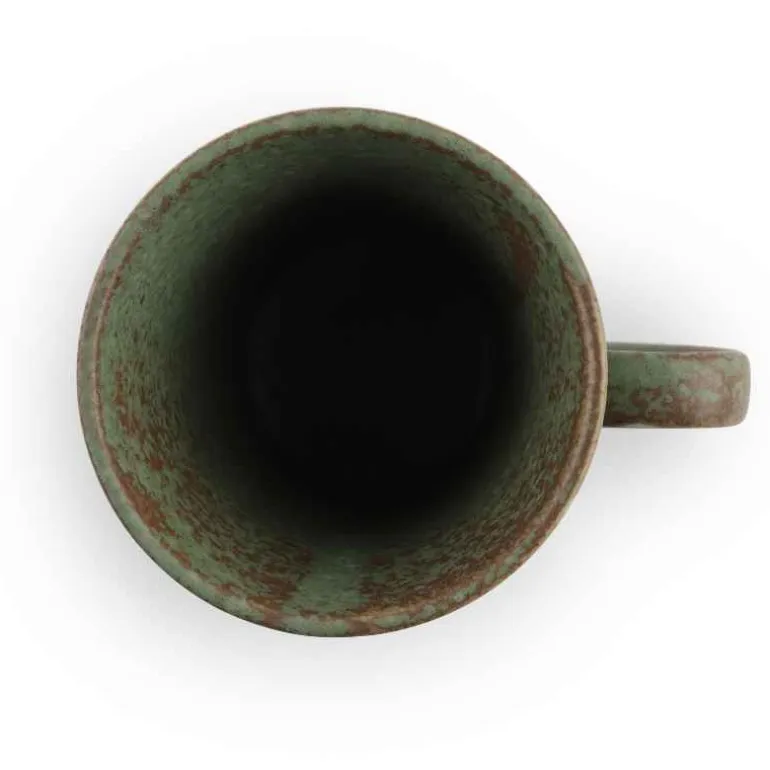 Terra Green Stone Mugs, Set of 4, 8 oz.
