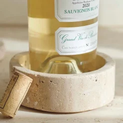 Travertine Wine Bottle Coaster