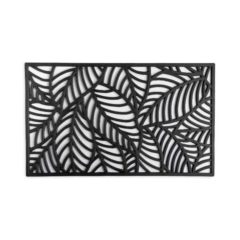 Tropical Leaf Rubber Doormat