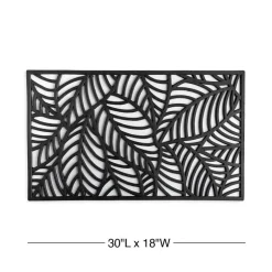 Tropical Leaf Rubber Doormat