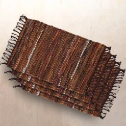 Tucson Recycled Leather Placemats, Set of 4