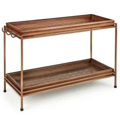 Two-Tier Metal Boot Tray/Stand
