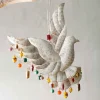 Whitewash Peace-Inspired Metal Dove Wall Chime