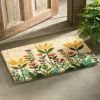 Wildflower Garden Natural Coir Doormat
