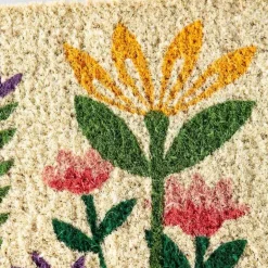 Wildflower Garden Natural Coir Doormat