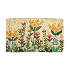Wildflower Garden Natural Coir Doormat