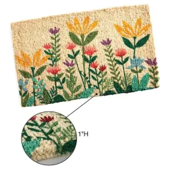 Wildflower Garden Natural Coir Doormat