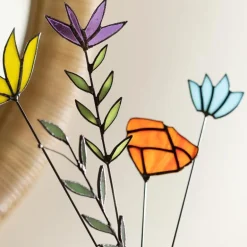 Wildflower Stained Glass Bloom Stakes