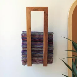 Wooden Wall Towel Rack