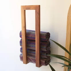 Wooden Wall Towel Rack