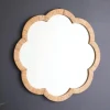 Woven Flower-Shaped Framed Mirror
